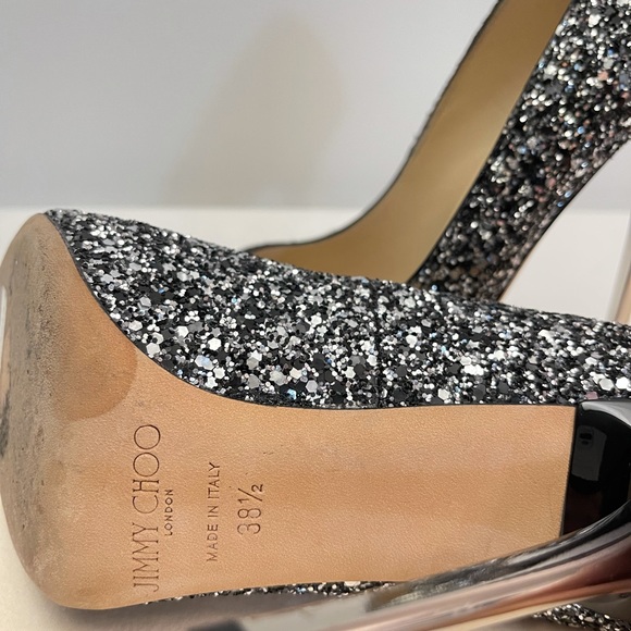 ❌🚫Sold 🚫❌! ! ! Jimmy Choo Anouk ombré 120mm glitter 38.5 - Picture 7 of 7